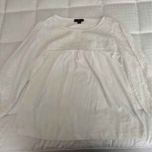 J.Crew white lace blouse
